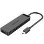Hub usb tipo-c vention tgkbf/ 4xusb/ 1xmicrousb pd/ 1m