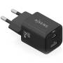 Cargador de pared gan aisens asch-35w2p025-bk/ 1xusb tipo-c/ 1xusb/ 35w