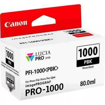Cartucho de tinta original canon pfi-1000pbk/ negro foto