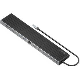 Docking usb tipo-c aisens asuc-13p042-gr/ 2xusb tipo-c/ 1xusb tipo-c pd/ 2xusb/ 2xhdmi/ 1xdisplayport/ 1xlector de tarjetas/