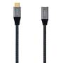 Cable alargador usb 3.2 tipo-c aisens a107-0635 20gbps 5a 100w/ usb tipo-c macho - usb tipo-c hembra/ hasta 100w/ 2500mbps/ 1m/