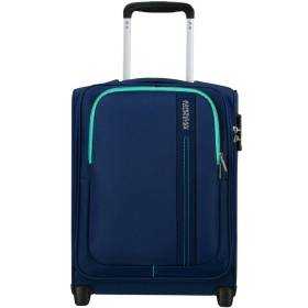Maleta de Cabina American Tourister Sea Seeker Upright/ 45x36x20cm/ 2 Ruedas/ Marino Combate
