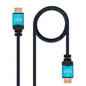 Cable HDMI 2.0 4K Nanocable 10.15.3700/ HDMI Macho - HDMI Macho/ 50cm/ Negro y Azul