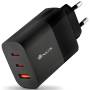 Cargador de Pared GaN NGS Bud 65W/ 2xUSB Tipo-C/ 1xUSB/ 65W