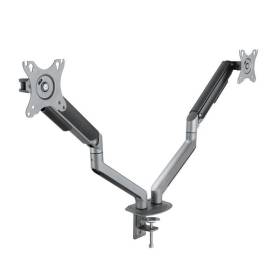 Soporte de Mesa para 2 Monitores TooQ DB4132TNR-G/ Giratorio/ Inclinable/ hasta 9kg