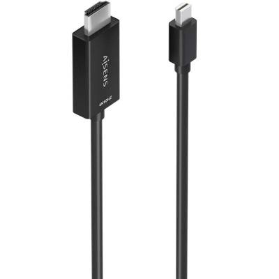 Cable Conversor Aisens A125-0890/ Mini DisplayPort Macho - HDMI 4K Macho/ 5m/ Negro