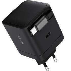 Cargador de Pared Trust Maxo 65W/ 1xUSB Tipo-C/ Incluye Cable USB Tipo-C Retráctil/ 65W