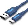 Cable USB 2.0 Tipo-C Vention COKLH/ USB Tipo-C Macho - USB Macho/ 480Mbps/ 2m/ Azul