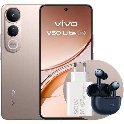Smartphone Vivo V50 Lite 8GB/ 256GB/ 6.77'/ 5G/ Oro Titanio