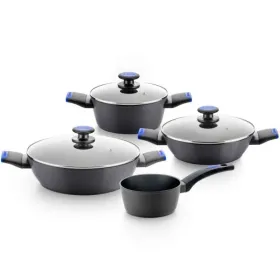 Pack Batería de Cocina Monix Martín Berasategui/ Cazo Ø16cm/ Cacerolas Ø20 - 24 - 28cm/ Aluminio Forjado/ Apta para Inducción