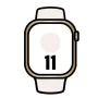 Apple Watch Series 11/ GPS/ Cellular/ 42mm/ Titanio Dorado/ Correa Deportiva Rosa Rubor (S/M)