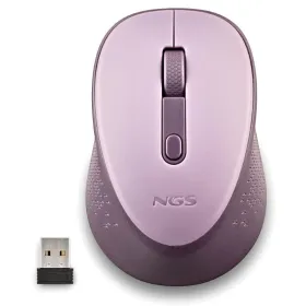 Ratón Inalámbrico NGS Dew Lilac/ Hasta 1600 DPI/ Lila