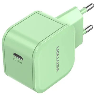 Cargador de Pared GaN Vention FEJG0-EU/ 1xUSB Tipo-C/ 20W