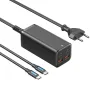 Cargador de Pared Vention FBSBG-EU/ 2xUSB Tipo-C + Cable USB Tipo-C/ 2xUSB/ 100W