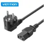 Cable de Alimentación Vention ZCJBAC/ IEC C13 Hembra - CEE7 Macho/ 1.8m/ Negro