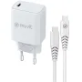 Cargador de Pared Muvit For Change MCPAK0044/ 1xUSB Tipo-C + Cable USB Tipo-C/ 20W