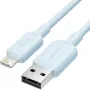 Cable USB 2.0 Lightning Vention LAMSF/ USB Macho - Lightning Macho/ 480Mbps/ 1m/ Azul