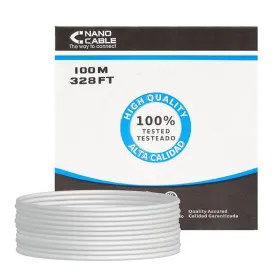 Bobina de Cable RJ45 UTP Nanocable 10.20.0502 Cat.6/ 100m/ Gris