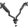 Soporte de Mesa para 2 Monitores TooQ DB1434TNR-B/ Giratorio/ Inclinable/ hasta 10kg