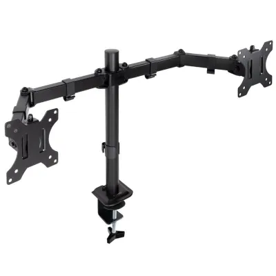 Soporte de Mesa para 2 Monitores TooQ DB1802TN-B/ Giratorio/ Inclinable/ hasta 8kg