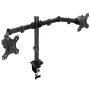 Soporte de Mesa para 2 Monitores TooQ DB1802TN-B/ Giratorio/ Inclinable/ hasta 8kg