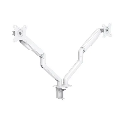 Soporte de Mesa para 2 Monitores TooQ DB4132TNR-W/ Giratorio/ Inclinable/ hasta 9kg