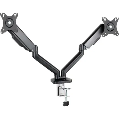 Soporte de Mesa para 2 Monitores TooQ DB5132TNR-B/ Giratorio/ Inclinable/ hasta 9kg