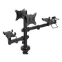 Soporte de Mesa para 2 Monitores, TPV, Impresora, Términal y Lector TooQ TQPM0002/ Giratorio/ Inclinable/ hasta 9kg