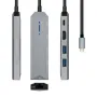 Docking USB Tipo-C Aisens ASUC-5P003-GR/ 1xHDMI 4K/ 2xUSB/ 1xRJ45/ 1xUSB Tipo-C PD/ Gris