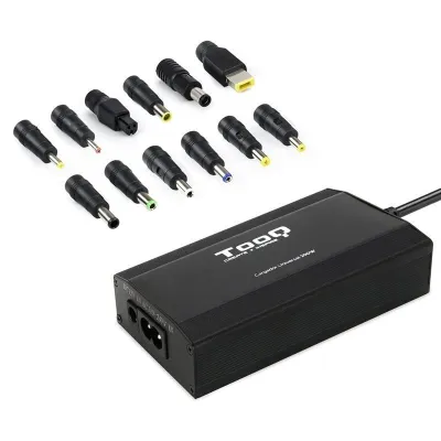 Cargador de Portátil TooQ TQLC-100BS01M/ 1xUSB/ 100W/ Manual/ 12 Conectores/ Voltaje 12-24V