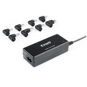 Cargador de Portátil TooQ TQLC-65BS02AT/ 65W/ 1xUSB/ Automático/ 8 Conectores/ Voltaje 18.5-20V/ 1 USB