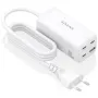 Cargador Sobremesa GaN Aisens ASCH-100W4P053-W/ 3xUSB Tipo-C/ 1xUSB/ 100W