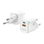 Cargador de Pared GaN Aisens ASCH-30W2P004-W/ 1xUSB Tipo-C/ 1xUSB/ 30W