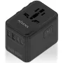 Cargador de Pared Universal GaN para Viaje Aisens ASPS-2A3C09-BK/ Toma de Corriente Universal/ 3xUSB Tipo-C/ 2xUSB/ 35W