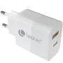 Cargador de Pared GaN Leotec LECSPH30W2W/ 1xUSB Tipo-C/ 1xUSB/ 30W