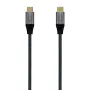 Cable USB 3.2 Tipo-C Aisens A107-0672 20GBPS 100W/ USB Tipo-C Macho - USB Tipo-C Macho/ Hasta 100W/ 20Gbps/ 1.5m/ Gris