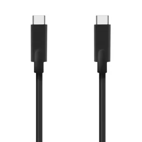 Cable USB 3.2 Tipo-C Aisens A107-0706 5GBPS 3A 60W/ USB Tipo-C Macho - USB Tipo-C Macho/ Hasta 60W/ 5Gbps/ 4m/ Negro