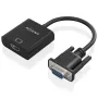 Cable Conversor Aisens A115-0873/ VGA Macho/ HDMI Hembra - Jack 3.5 Hembra - MicroUSB / 20cm/ Negro