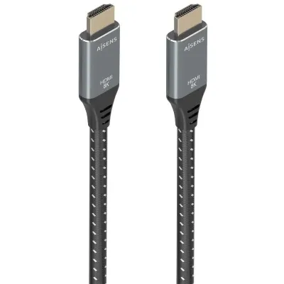 Cable HDMI 2.1 8K Aisens A150-0878/ HDMI Macho - HDMI Macho/ 10m/ Gris y Negro