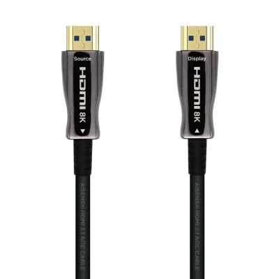 Cable HDMI 2.1 AOC 8K Aisens A153-0518/ HDMI Macho - HDMI Macho/ 25m/ Negro