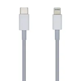 Cable USB 2.0 Tipo-C Lightning Aisens A102-0441/ Lightning Macho - USB Tipo-C Macho/ 480Mbps/ 20cm/ Blanco