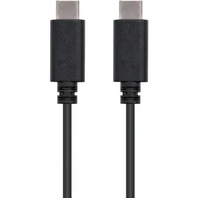 Cable USB 2.0 Tipo-C Nanocable 10.01.2301/ USB Tipo-C Macho - USB Tipo-C Macho/ 480Mbps/ 1m/ Negro