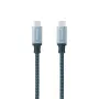 Cable USB 3.1 Tipo-C Nanocable 10.01.4101-COMB/ USB Tipo-C Macho - USB Tipo-C Macho/ Hasta 100W/ 10Gbps/ 1m/ Gris y Negro
