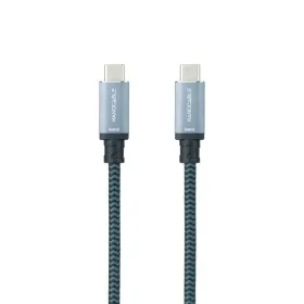 Cable USB 3.2 Tipo-C Nanocable 10.01.4103-COMB/ USB Tipo-C Macho - USB Tipo-C Macho/ Hasta 100W/ 20Gbps/ 3m/ Gris y Negro
