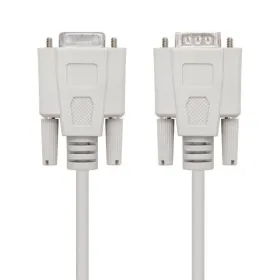 Cable Serie NULL Modem Nanocable 10.14.0502/ DB9 Macho - DB9 Hembra/ 1.8m/ Beige