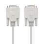 Cable Serie NULL Modem Nanocable 10.14.0502/ DB9 Macho - DB9 Hembra/ 1.8m/ Beige