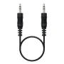 Cable Estéreo Nanocable 10.24.0100/ Jack 3.5 Macho - Jack 3.5 Macho/ 30cm/ Negro