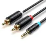 Cable Estéreo Vention BCLBI/ Jack 3.5 Macho - 2x RCA Macho/ 3m/ Negro