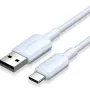 Cable USB 2.0 Tipo-C Vention CTQLH/ USB Tipo-C Macho - USB Macho/ Hasta 60W/ 480Mbps/ 2m/ Azul