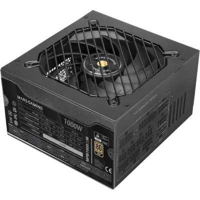 Fuente de Alimentación Mars Gaming MPB1000SIM/ 1000W/ Ventilador 14cm/ ATX 3.1/ PCIe 5.1/ 80 Plus Gold